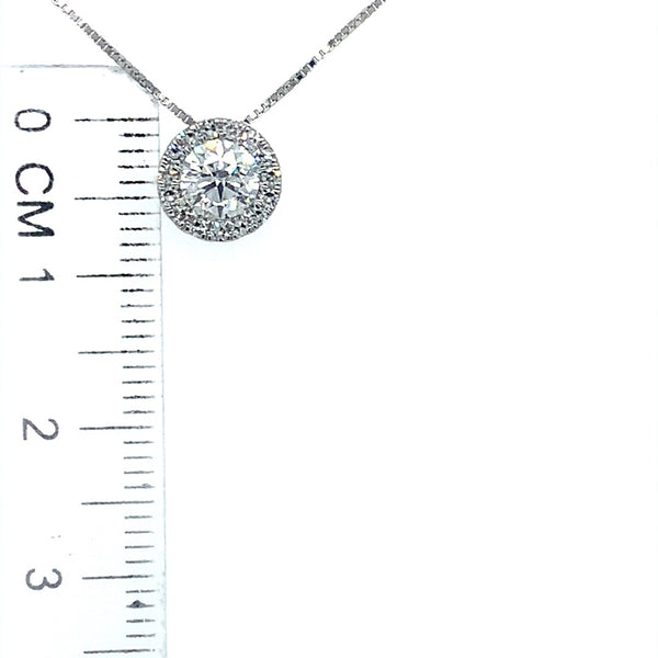 (LD) Collar con diamantes de laboratorio en oro blanco 14kt. 45cm
