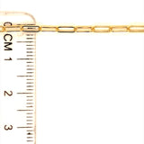 Cadena (clip) 60cm en oro amarillo 18k
