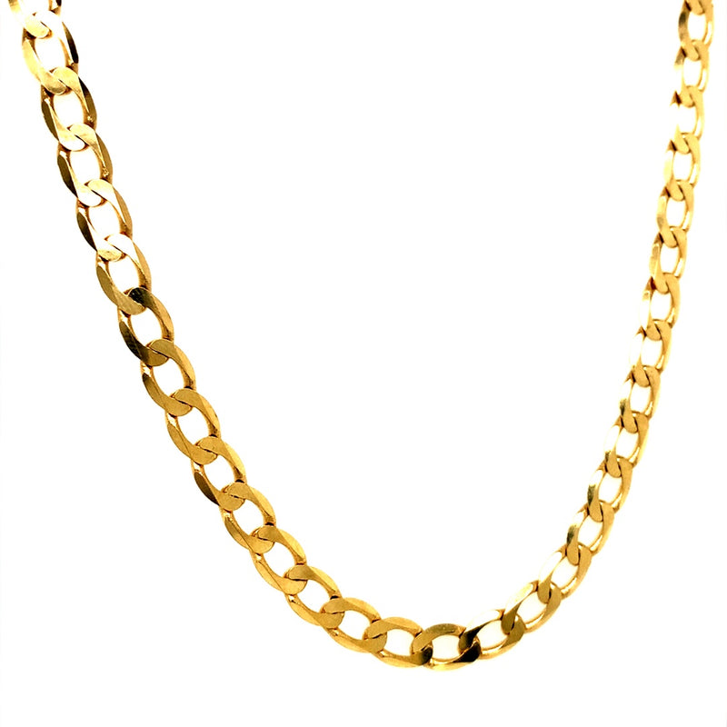 Cadena (Gourmet Maciza) 60cm en oro amarillo 18k