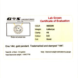 (LD) Collar con diamantes de laboratorio en oro amarillo 14kt. 45CM