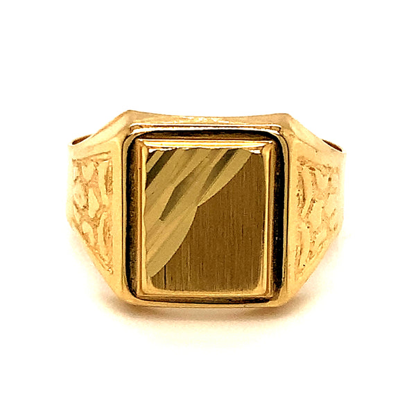 Anillo para caballero en oro amarillo 10kt.