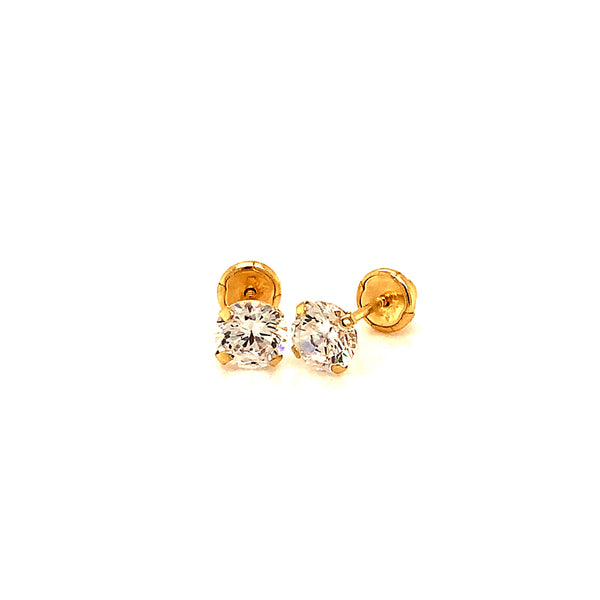 Aretes para bebés en oro amarillo 10kt