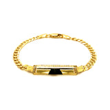 Pulsera (gourmet) grabable para bebés en oro amarillo 10k. 15cm