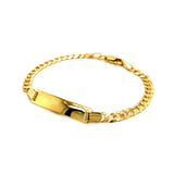 Pulsera (gourmet) grabable para bebés en oro amarillo 10k. 15cm