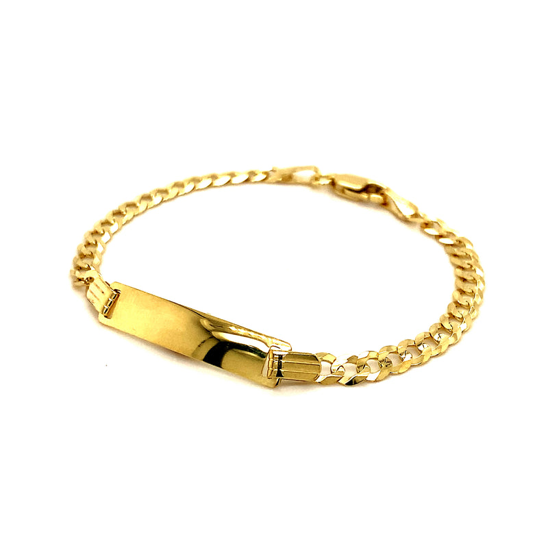 Pulsera (gourmet) grabable para bebés en oro amarillo 10k. 15cm