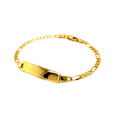 Pulsera (cartier) grabable para bebés en oro amarillo 10k. 14/15cm