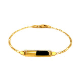 Pulsera (cartier) grabable para bebés en oro amarillo 10k. 15cm