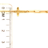 Pulsera (con cruz) en oro amarillo 10k. 17/18.5cm
