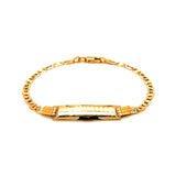 Pulsera (valentina) grabable para bebés en oro amarillo 10k. 15cm