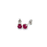 Aretes de rubíes en plata 925 NRU-0.8CTS.