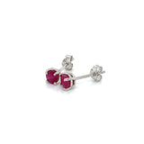 Aretes de rubíes en plata 925 NRU-0.8CTS.