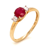 Anillo de rubí (lab) en plata 925