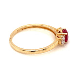 Anillo de rubí (lab) en plata 925
