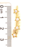 Aretes trepadores (estrellas) en oro amarillo 10kt.