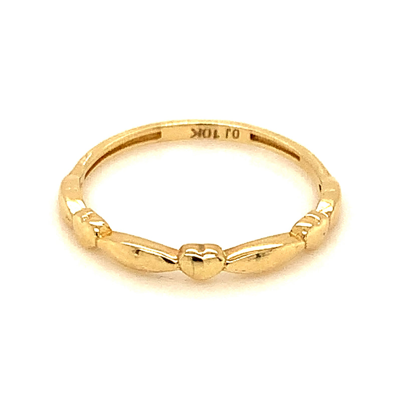 Anillo para niñas en oro amarillo 10k