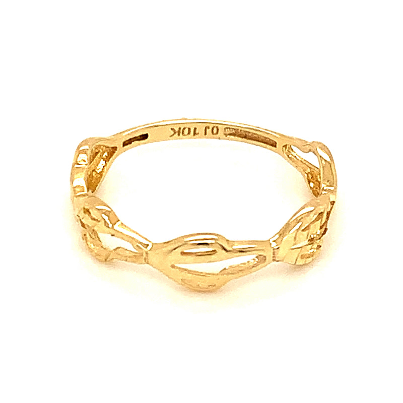 Anillo para niñas en oro amarillo 10k