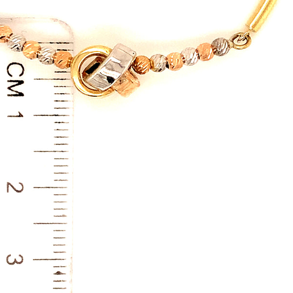 Pulsera (nudo) en oro 3 Tonos 10k.