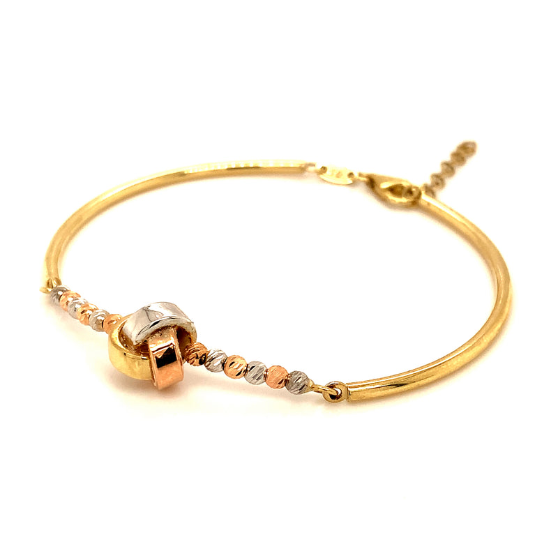 Pulsera (nudo) en oro 3 Tonos 10k.