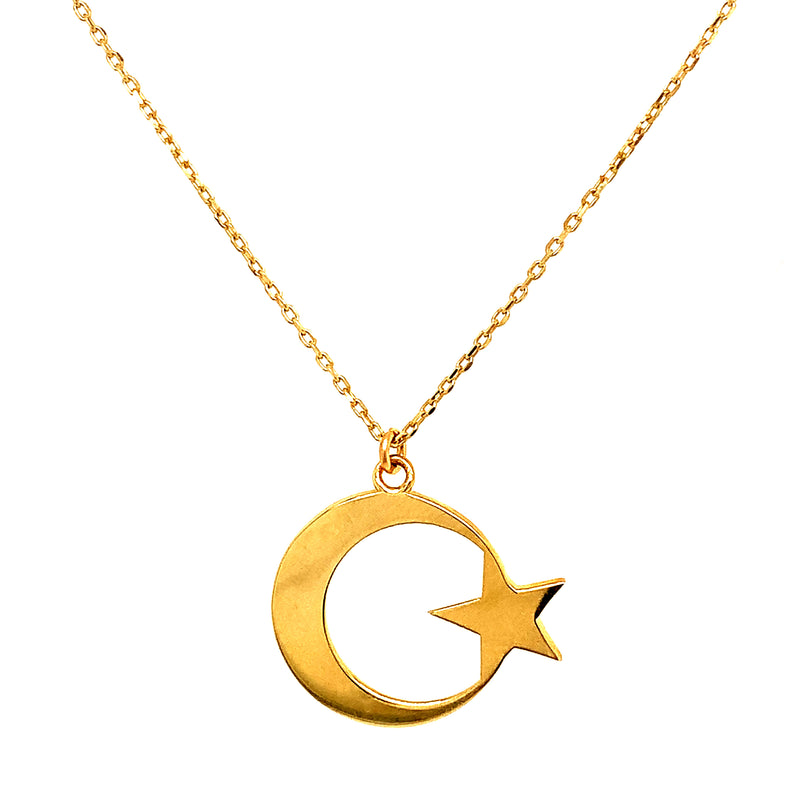 Collar (islam) en oro amarillo 10kt. 42/45cm