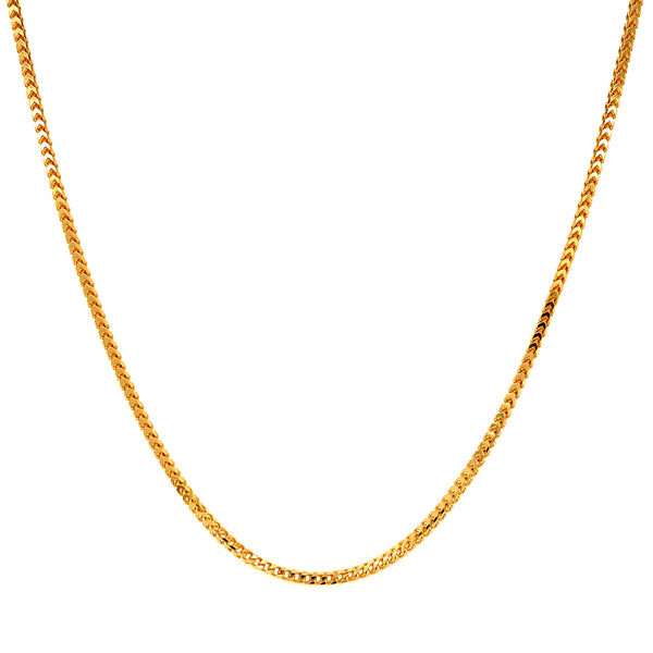 Cadena (espiga maciza) 60cm en oro amarillo 18k