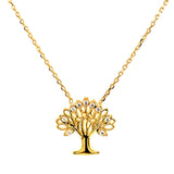 Collar (árbol de la vida) en oro amarillo 10kt. 42.5/44.5cm