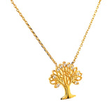 Collar (árbol de la vida) en oro amarillo 10kt. 42.5/44.5cm