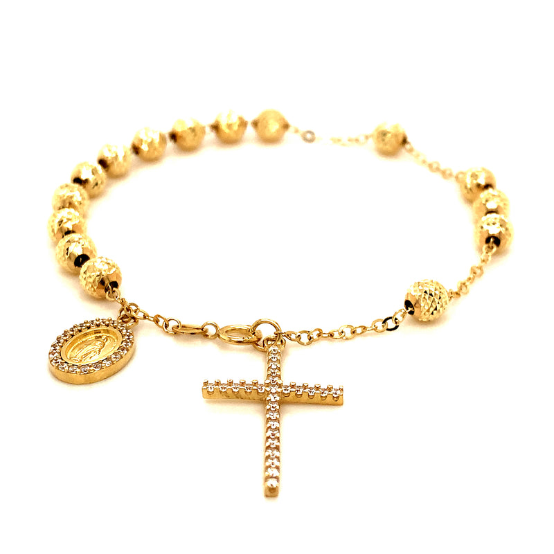 Pulsera (denario) en oro amarillo 10k. 18cm