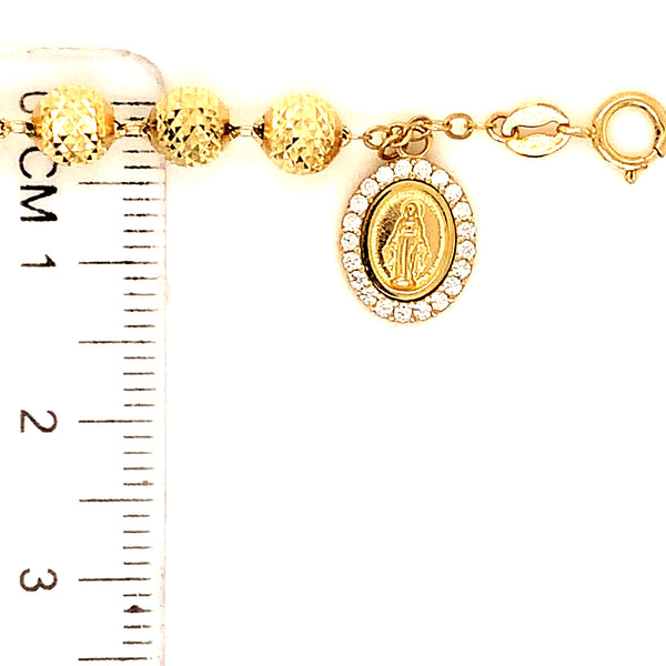 Pulsera (denario) en oro amarillo 10k. 18cm