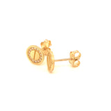 Aretes con circones en oro amarillo 10kt.