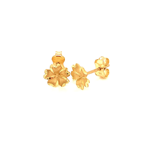 Aretes (flor) en oro amarillo 10kt