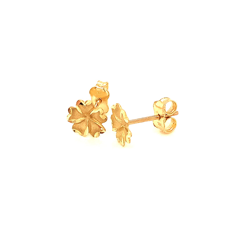 Aretes (flor) en oro amarillo 10kt