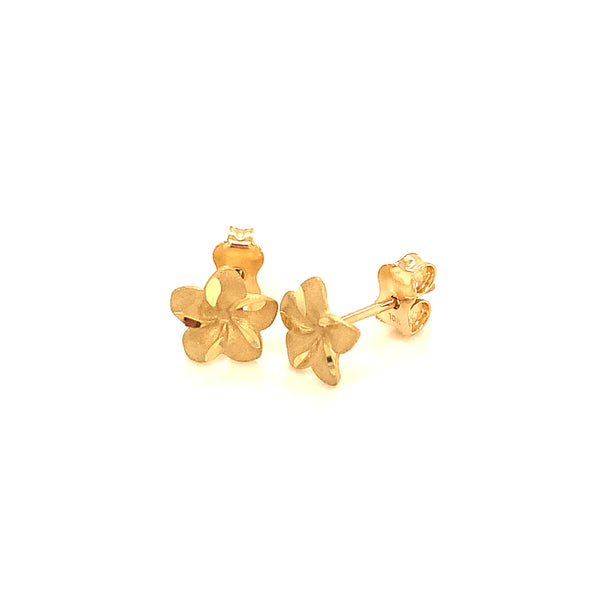 Aretes (flor) en oro amarillo 10kt