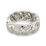 Anillo con diamantes en oro blanco 14kt