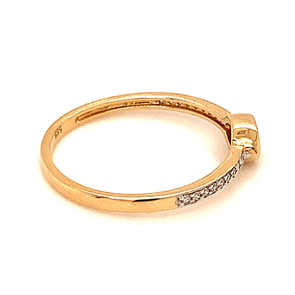 Anillo de rubí en oro amarillo 18k