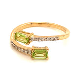 Anillo de peridoto en oro amarillo 18kt.