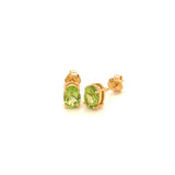 Aretes de Peridoto en oro amarillo 18k