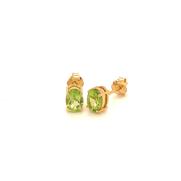 Aretes de Peridoto en oro amarillo 18k