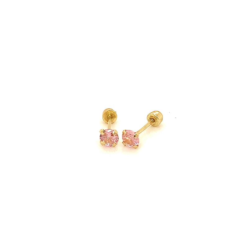 Aretes para bebés en oro amarillo 10kt