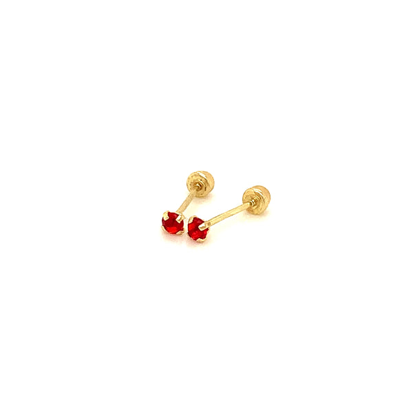 Aretes para bebés en oro amarillo 10kt