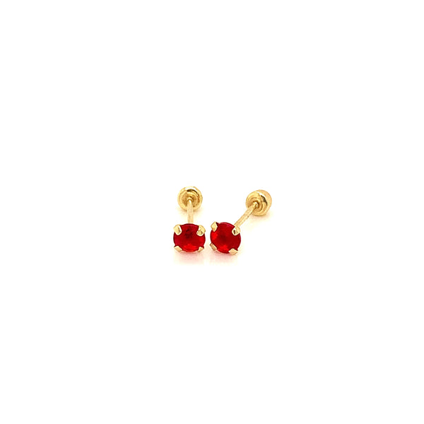 Aretes para bebés en oro amarillo 10kt