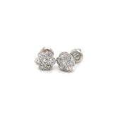 (LD) Aretes con diamantes de laboratorio en oro blanco 14kt.