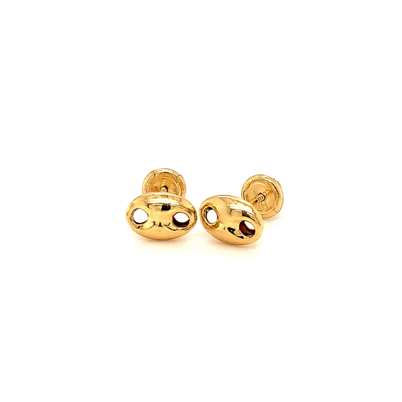 Aretes para bebés en oro amarillo 18kt