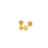 Aretes para bebés en oro amarillo 18kt