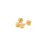 Aretes para bebés en oro amarillo 18kt