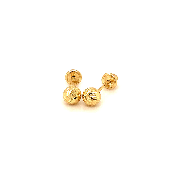 Aretes para bebés en oro amarillo 18kt