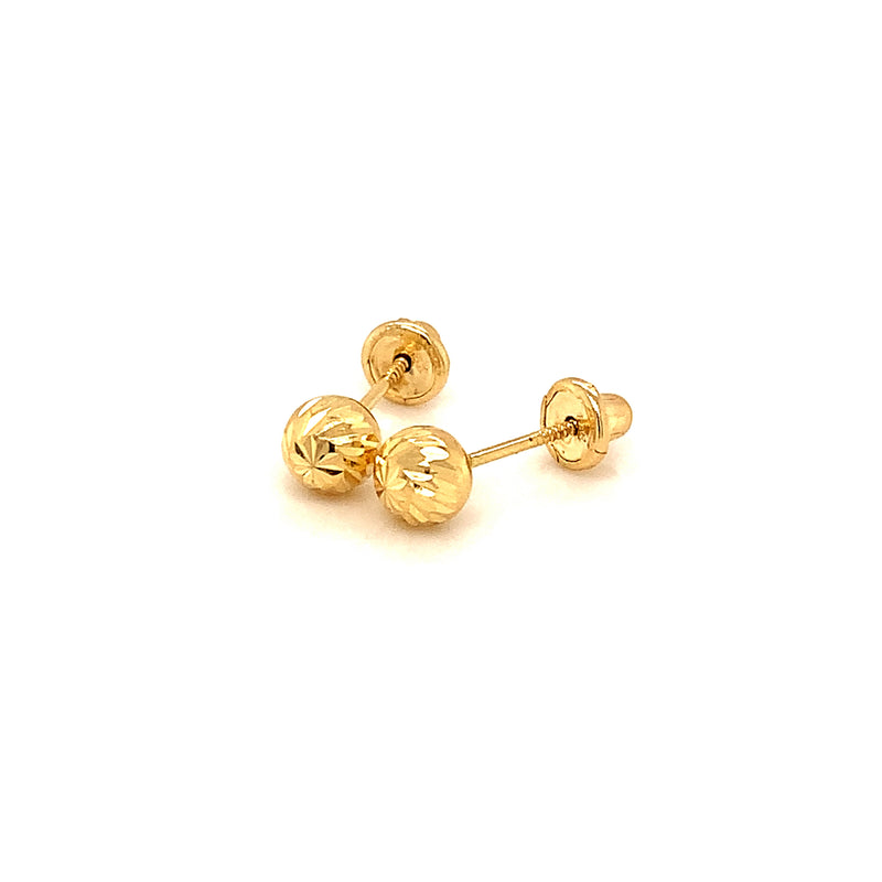 Aretes para bebés en oro amarillo 18kt