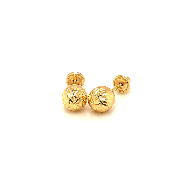 Aretes para bebés en oro amarillo 18kt