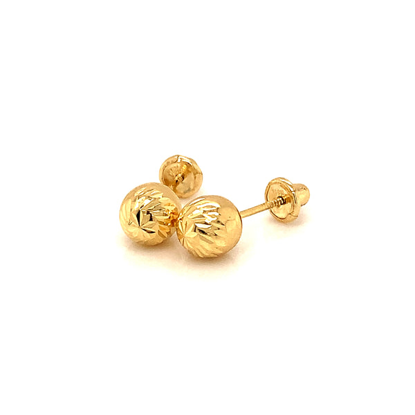 Aretes para bebés en oro amarillo 18kt