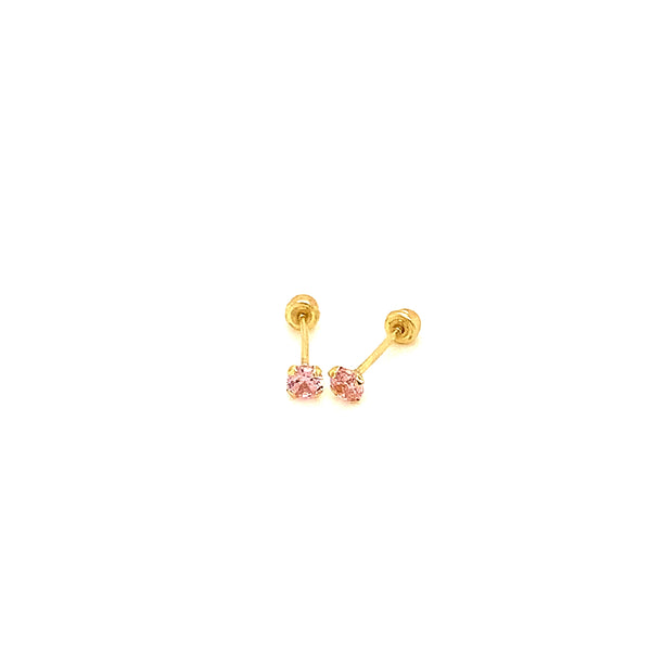 Aretes para bebés en oro amarillo 10kt