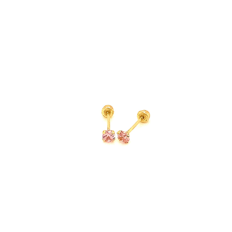 Aretes para bebés en oro amarillo 10kt